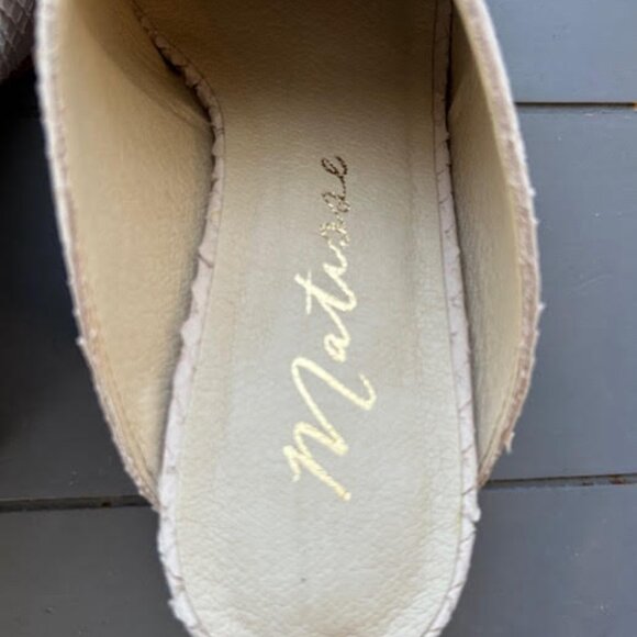 Matisse Cammy Snake Embossed Pointed Toe Mule Block Heel - Picture 7 of 12